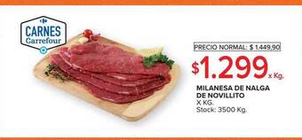 Carrefour Milanesa de nalga de novillito oferta