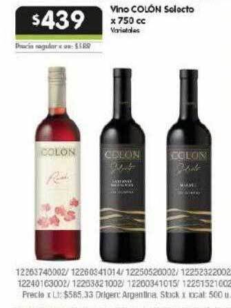 Jumbo Vino colón selecto oferta