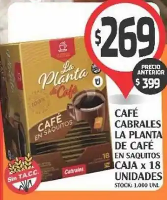 Supermercados Malambo Café cabrales la planta de café en saquitos oferta