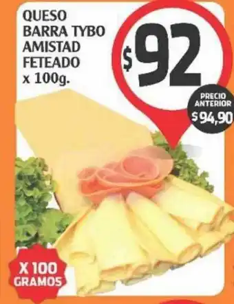 Supermercados Malambo Queso barra tybo amistad feteado oferta