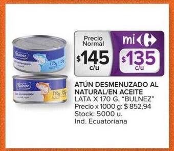 Carrefour Market Atún desmenuzado al natural en aceite oferta