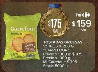 Carrefour Market Tostadas gruesas oferta