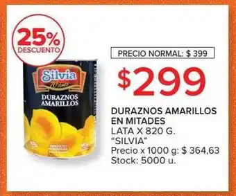 Carrefour Market Duraznos amarillos en mitades oferta