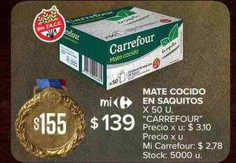 Carrefour Market Mate cocido en saquitos oferta
