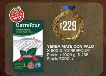 Carrefour Market Yerba mate con palo oferta
