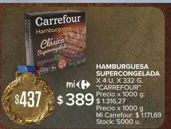 Carrefour Market Hamburguesa supercongelada oferta