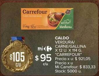 Carrefour Market Caldo verdura carne gallina oferta