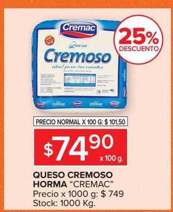 Carrefour Market Queso cremoso horma oferta