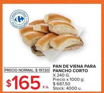 Carrefour Market Pan de viena para pancho corto oferta
