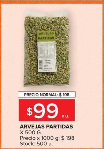 Carrefour Market Arvejas partidas oferta