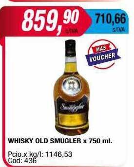 Maxiconsumo Whisky old smugler oferta