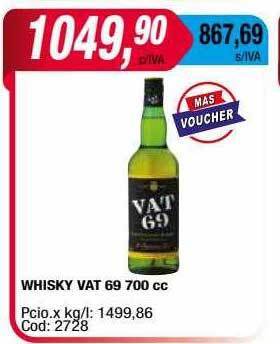 Maxiconsumo Whisky vat 69 oferta