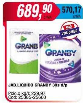 Maxiconsumo Jab. liquido granby oferta
