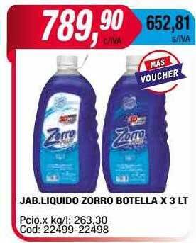 Maxiconsumo Jab. liquido zorro botella oferta