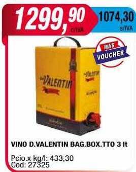 Maxiconsumo Vino d. valentin bag. box. tto oferta