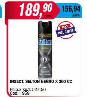 Maxiconsumo Insect. selton negro oferta
