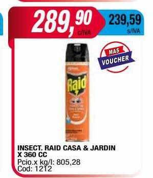 Maxiconsumo Insect. raid casa & jardin oferta