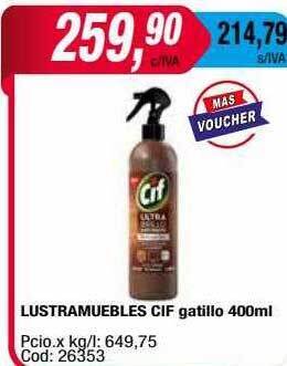 Maxiconsumo Lustramuebles cif gatillo oferta