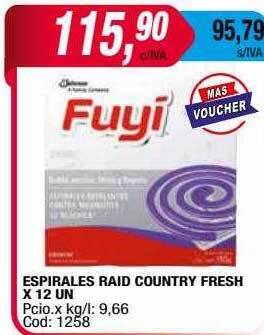Maxiconsumo Espirales raid country fresh oferta