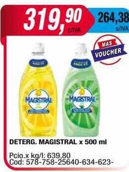 Maxiconsumo Deterg. magistral oferta