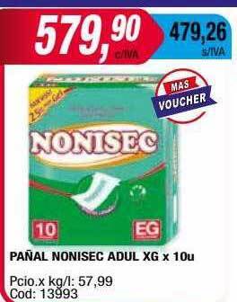 Maxiconsumo Pañal nonisec adul oferta