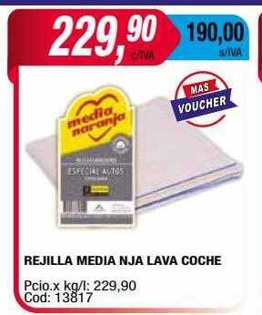 Maxiconsumo Rejilla media nja lava coche oferta