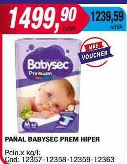 Maxiconsumo Pañal babysec prem hiper oferta