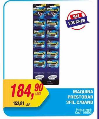 Maxiconsumo Maquina prestobar 3fil c band oferta