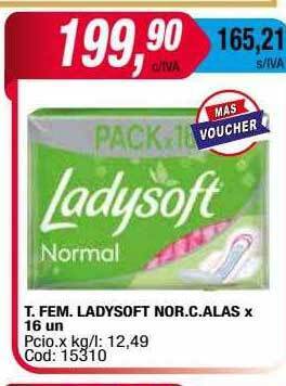 Maxiconsumo T. fem. ladysoft nor. c. alas oferta
