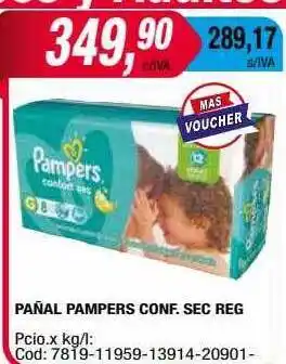 Maxiconsumo Pañal pampers conf. sec reg oferta