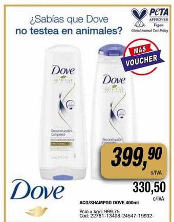 Maxiconsumo Aco shampoo dove oferta