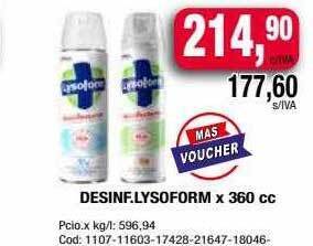 Maxiconsumo Desinf. lysoform oferta