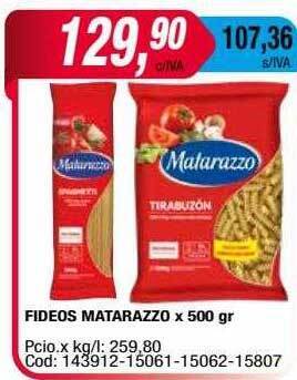 Maxiconsumo Fideos matarazzo oferta
