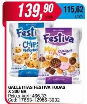 Maxiconsumo Galletitas festiva todas oferta