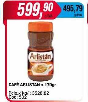 Maxiconsumo Café arlistan oferta