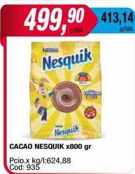Maxiconsumo Cacao nesquik oferta