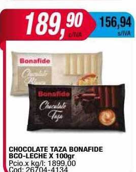Maxiconsumo Chocolate taza bonafide bco-leche oferta
