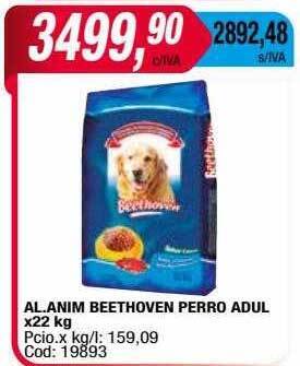 Maxiconsumo Al. anim beethoven perro adul oferta