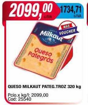 Maxiconsumo Queso milkaut pateg. troz oferta