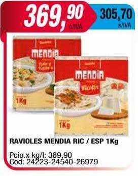 Maxiconsumo Ravioles mendia ric esp oferta