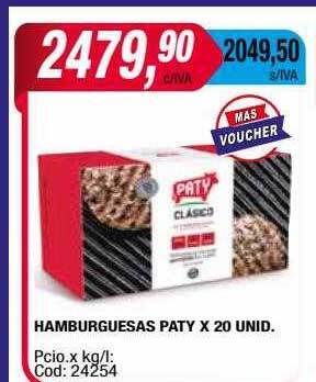 Maxiconsumo Hamburguesas paty oferta