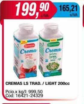 Maxiconsumo Cremas ls trad light oferta
