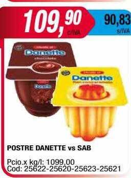 Maxiconsumo Postre danette vs sab oferta