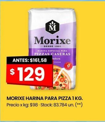 Changomas Morixe harina para pizza 1 kg. oferta