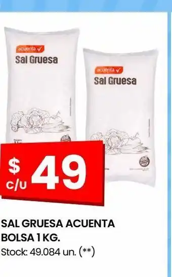 Changomas Sal gruesa acuenta bolsa 1 kg. oferta