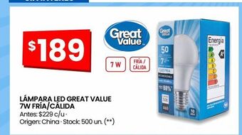 Changomas Lámpara led great value 7w fría/cálida oferta