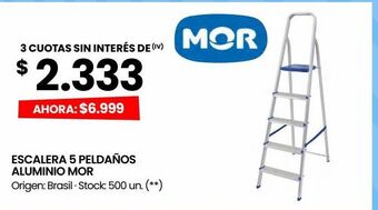 Changomas Escalera 5 peldaños aluminio mor oferta