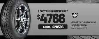 Walmart Neumático autodrive oferta