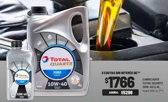 Walmart Lubricante total quartz 7000 10w40 x 4 lt oferta