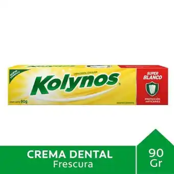 Kolynos crema dental super blanco con calcio 90 gr